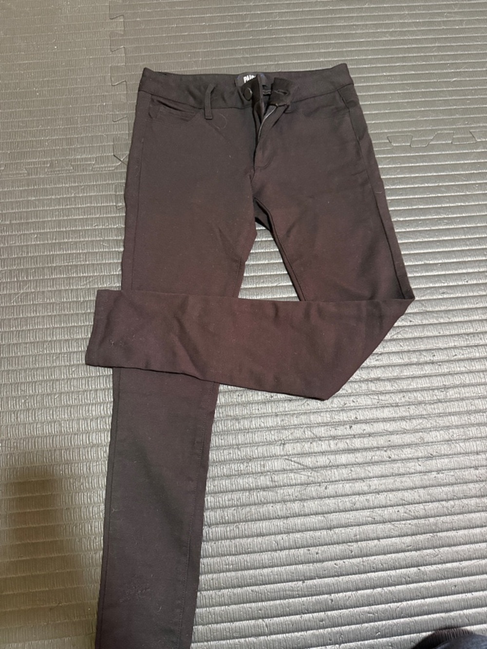 PAIGE Black High-Rise Trousers